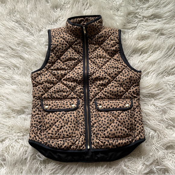 J. Crew Animal Print‎ Puffer Vest - Picture 1 of 7